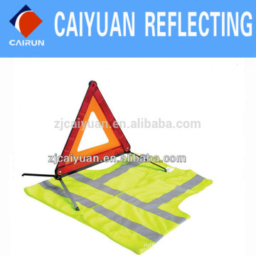 CY Warning Triangle Reflective Vest High Visibility Reflector Custom